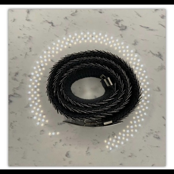 Silver Snake Detailed Hook Stretchy Vintage Belt - Picture 6 of 6